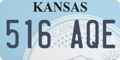 KS license plate 516AQE