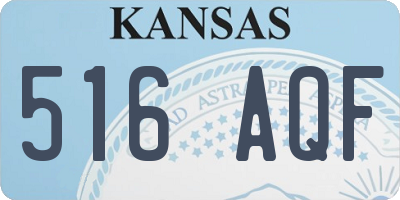 KS license plate 516AQF