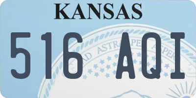 KS license plate 516AQI