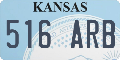 KS license plate 516ARB