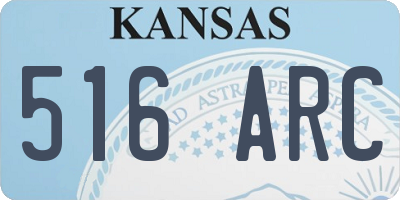 KS license plate 516ARC