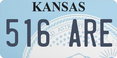 KS license plate 516ARE