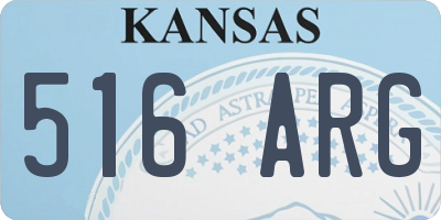KS license plate 516ARG