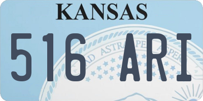 KS license plate 516ARI