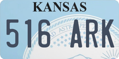 KS license plate 516ARK