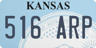 KS license plate 516ARP