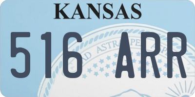 KS license plate 516ARR