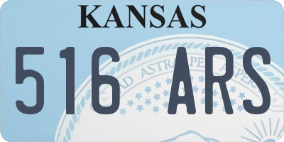 KS license plate 516ARS