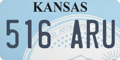 KS license plate 516ARU