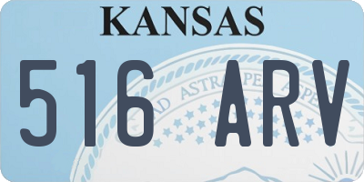 KS license plate 516ARV