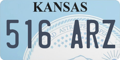 KS license plate 516ARZ