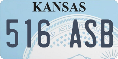 KS license plate 516ASB