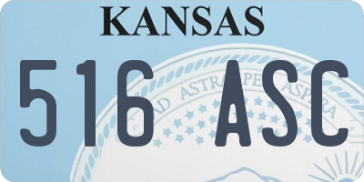 KS license plate 516ASC