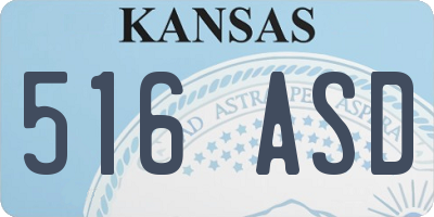 KS license plate 516ASD