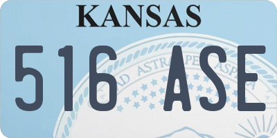 KS license plate 516ASE