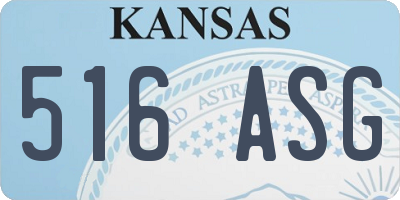 KS license plate 516ASG