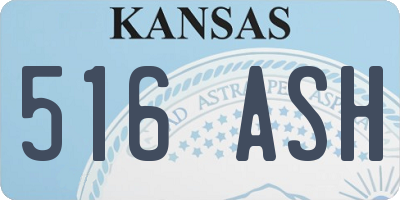KS license plate 516ASH