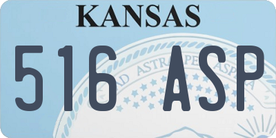 KS license plate 516ASP