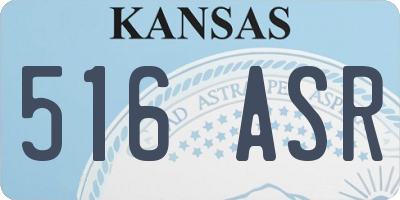 KS license plate 516ASR