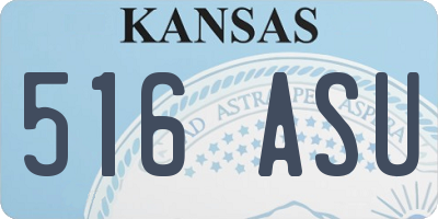 KS license plate 516ASU