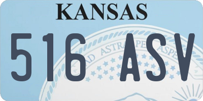 KS license plate 516ASV