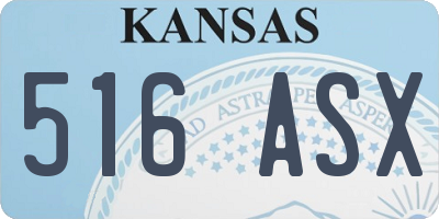 KS license plate 516ASX