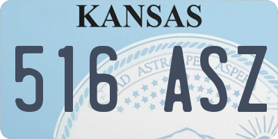 KS license plate 516ASZ