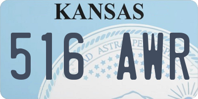 KS license plate 516AWR
