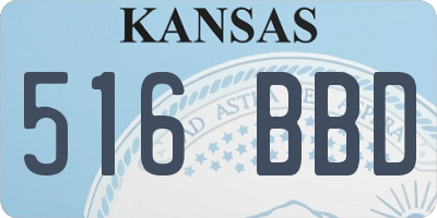 KS license plate 516BBD
