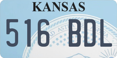 KS license plate 516BDL