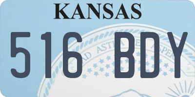 KS license plate 516BDY