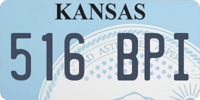 KS license plate 516BPI
