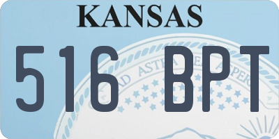 KS license plate 516BPT
