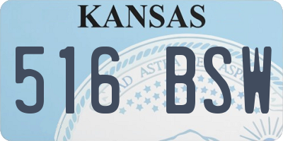 KS license plate 516BSW