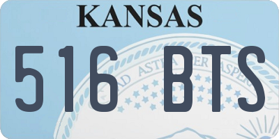 KS license plate 516BTS