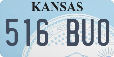 KS license plate 516BUO