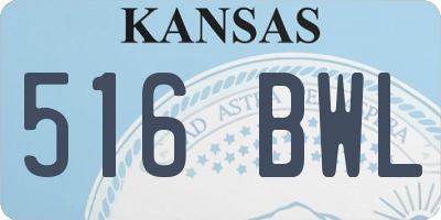 KS license plate 516BWL