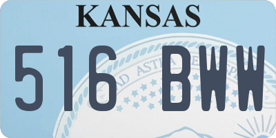 KS license plate 516BWW