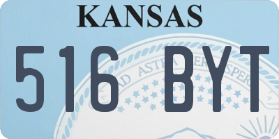 KS license plate 516BYT