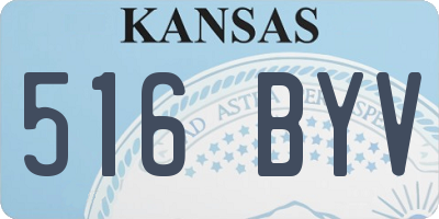 KS license plate 516BYV