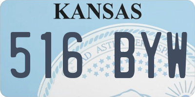 KS license plate 516BYW