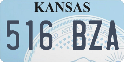 KS license plate 516BZA