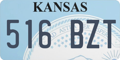 KS license plate 516BZT