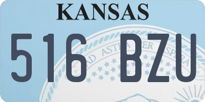 KS license plate 516BZU