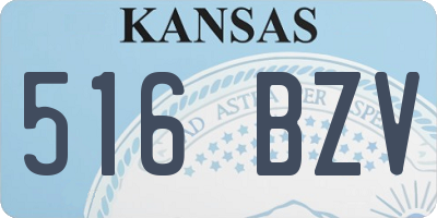 KS license plate 516BZV