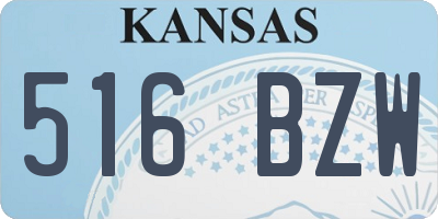 KS license plate 516BZW