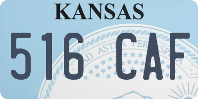 KS license plate 516CAF