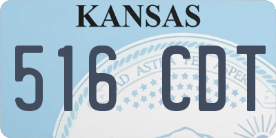 KS license plate 516CDT