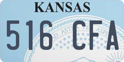 KS license plate 516CFA