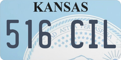 KS license plate 516CIL
